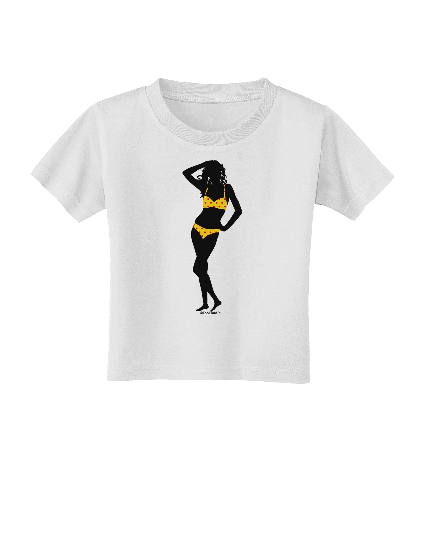 Polka Dot Bikini Shadow Toddler T-Shirt by TooLoud-Toddler T-Shirt-TooLoud-White-2T-Davson Sales