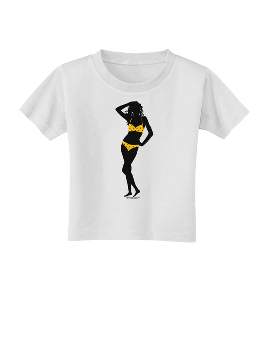 Polka Dot Bikini Shadow Toddler T-Shirt by TooLoud-Toddler T-Shirt-TooLoud-White-2T-Davson Sales