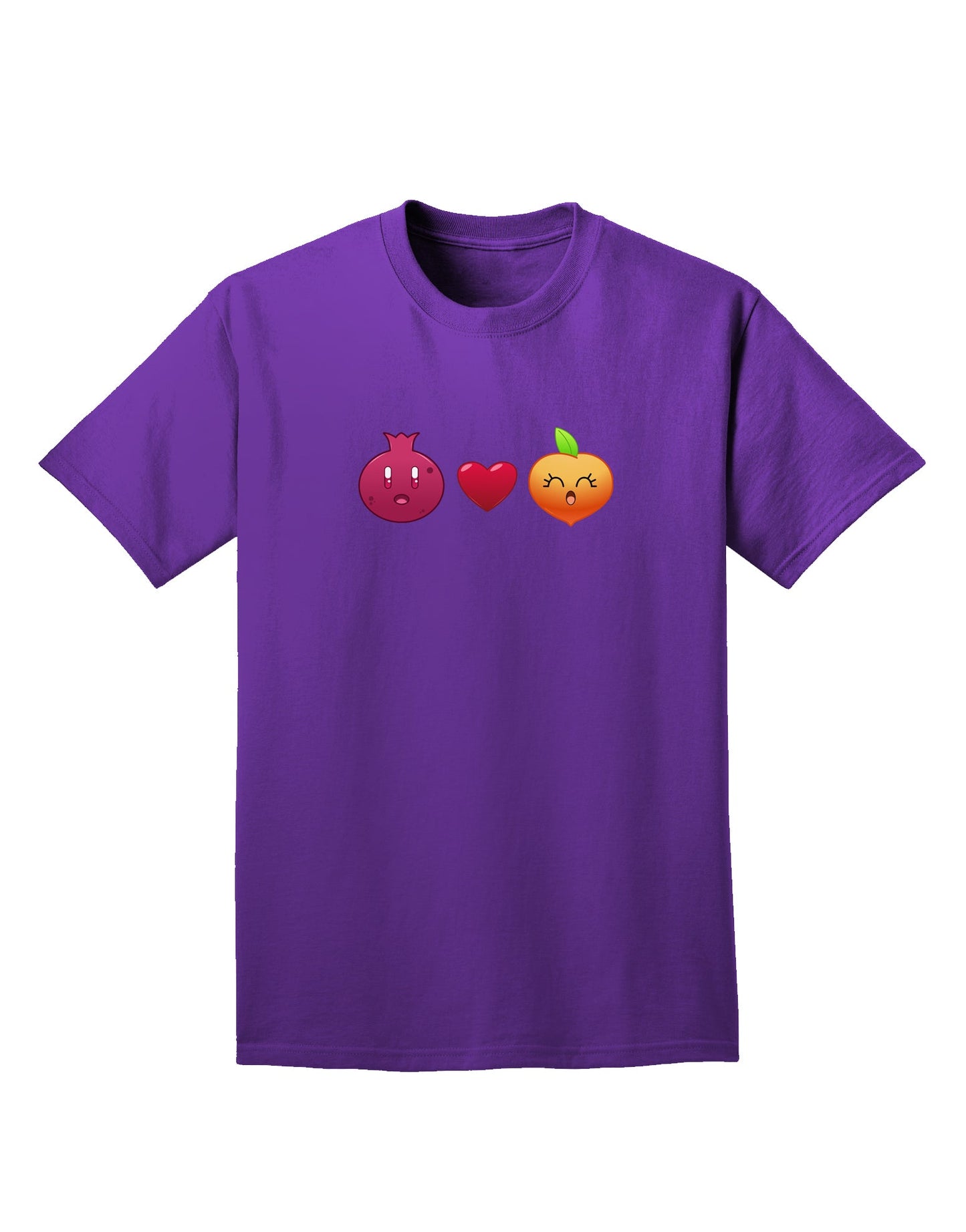 Pomegranate Heart Peach Adult Dark T-Shirt-Mens T-Shirt-TooLoud-Purple-Small-Davson Sales
