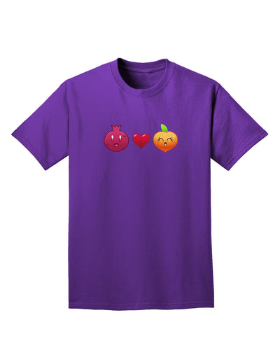 Pomegranate Heart Peach Adult Dark T-Shirt-Mens T-Shirt-TooLoud-Purple-Small-Davson Sales