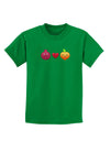 Pomegranate Heart Peach Childrens Dark T-Shirt-Childrens T-Shirt-TooLoud-Kelly-Green-X-Small-Davson Sales