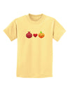 Pomegranate Heart Peach Childrens T-Shirt-Childrens T-Shirt-TooLoud-Daffodil-Yellow-X-Small-Davson Sales