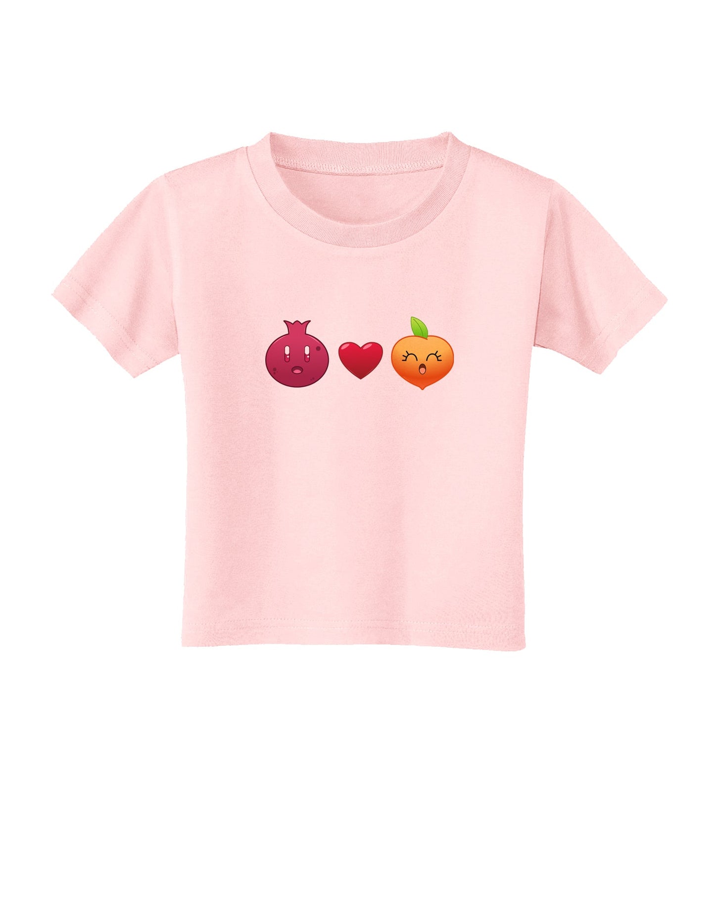 Pomegranate Heart Peach Toddler T-Shirt-Toddler T-Shirt-TooLoud-Light-Pink-2T-Davson Sales