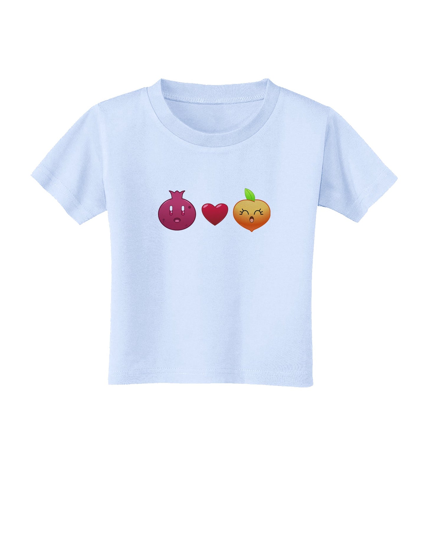Pomegranate Heart Peach Toddler T-Shirt-Toddler T-Shirt-TooLoud-Light-Blue-2T-Davson Sales