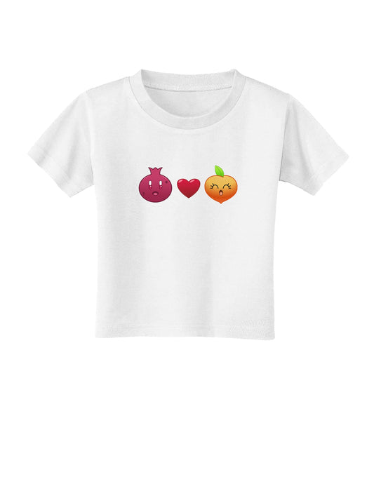 Pomegranate Heart Peach Toddler T-Shirt-Toddler T-Shirt-TooLoud-White-2T-Davson Sales
