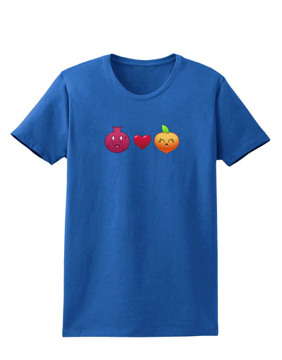 Pomegranate Heart Peach Womens Dark T-Shirt-TooLoud-Royal-Blue-X-Small-Davson Sales