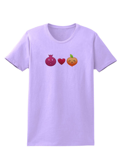 Pomegranate Heart Peach Womens T-Shirt-Womens T-Shirt-TooLoud-Lavender-X-Small-Davson Sales