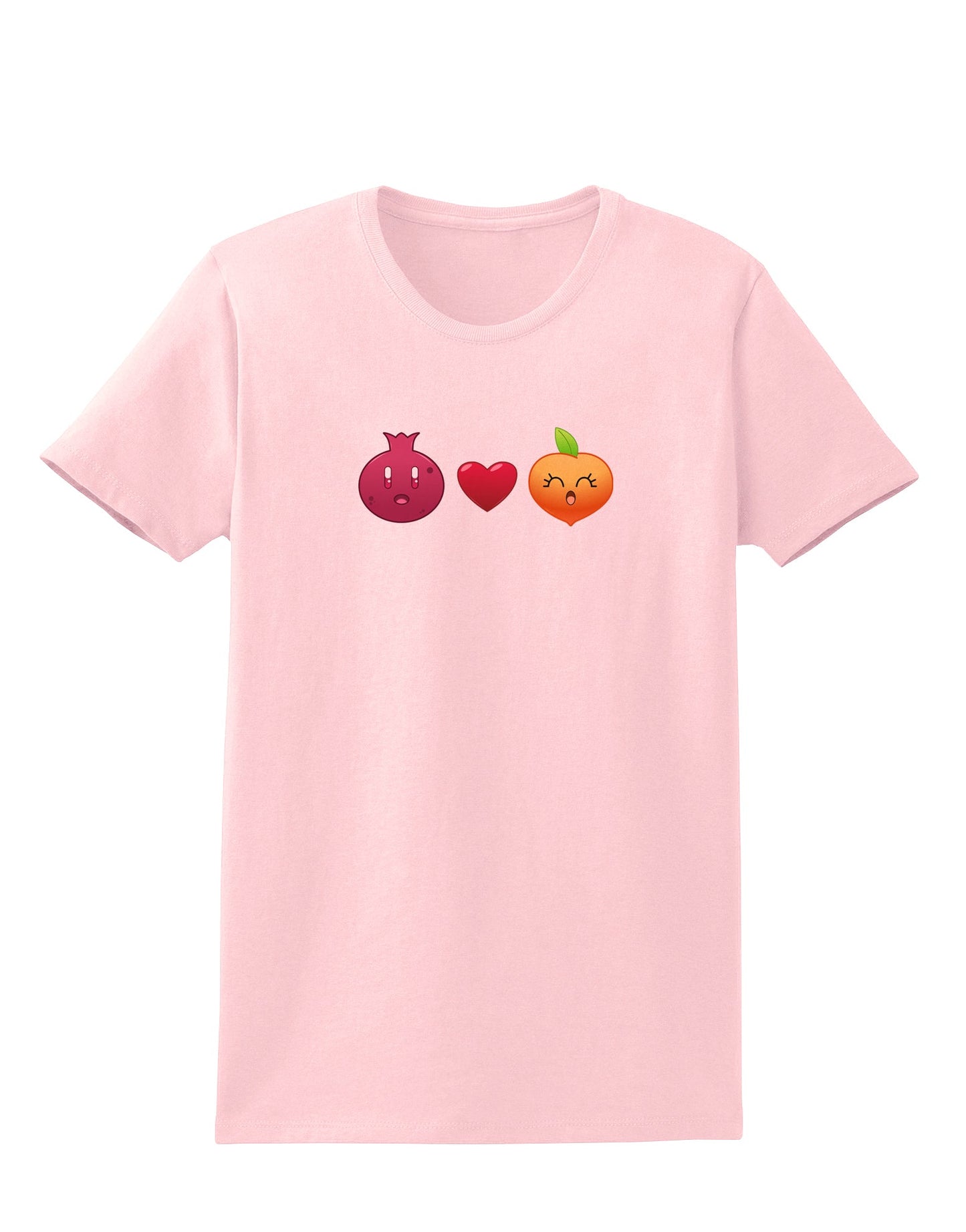 Pomegranate Heart Peach Womens T-Shirt-Womens T-Shirt-TooLoud-PalePink-X-Small-Davson Sales