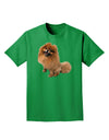 Pomeranian Sitting All Cute-Like Adult Dark T-Shirt-Mens T-Shirt-TooLoud-Kelly-Green-Small-Davson Sales