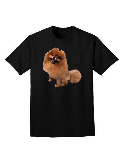 Pomeranian Sitting All Cute-Like Adult Dark T-Shirt-Mens T-Shirt-TooLoud-Black-Small-Davson Sales