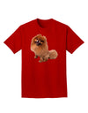 Pomeranian Sitting All Cute-Like Adult Dark T-Shirt-Mens T-Shirt-TooLoud-Red-Small-Davson Sales