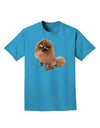 Pomeranian Sitting All Cute-Like Adult Dark T-Shirt-Mens T-Shirt-TooLoud-Turquoise-Small-Davson Sales