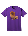 Pomeranian Sitting All Cute-Like Adult Dark T-Shirt-Mens T-Shirt-TooLoud-Purple-Small-Davson Sales