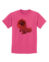 Pomeranian Sitting All Cute-Like Childrens T-Shirt-Childrens T-Shirt-TooLoud-Sangria-X-Small-Davson Sales