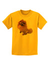 Pomeranian Sitting All Cute-Like Childrens T-Shirt-Childrens T-Shirt-TooLoud-Gold-X-Small-Davson Sales