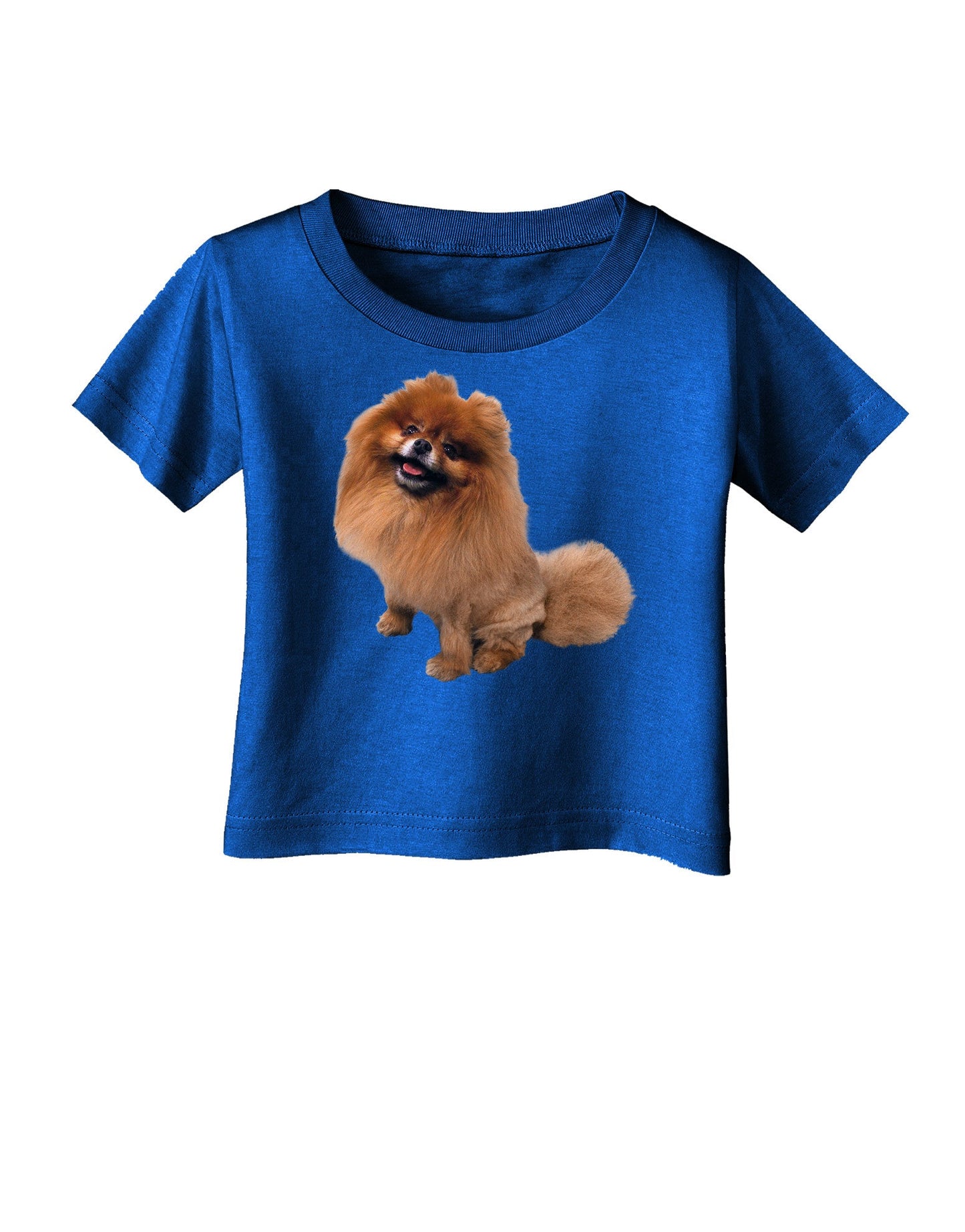 Pomeranian Sitting All Cute-Like Infant T-Shirt Dark-Infant T-Shirt-TooLoud-Royal-Blue-06-Months-Davson Sales