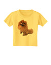 Pomeranian Sitting All Cute-Like Toddler T-Shirt-Toddler T-Shirt-TooLoud-Yellow-2T-Davson Sales