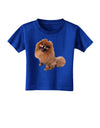 Pomeranian Sitting All Cute-Like Toddler T-Shirt Dark-Toddler T-Shirt-TooLoud-Royal-Blue-2T-Davson Sales