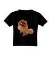 Pomeranian Sitting All Cute-Like Toddler T-Shirt Dark-Toddler T-Shirt-TooLoud-Black-2T-Davson Sales