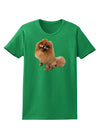 Pomeranian Sitting All Cute-Like Womens Dark T-Shirt-TooLoud-Kelly-Green-X-Small-Davson Sales