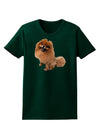 Pomeranian Sitting All Cute-Like Womens Dark T-Shirt-TooLoud-Forest-Green-Small-Davson Sales