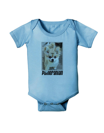 Pomeranian Step Out Baby Romper Bodysuit by TooLoud-Baby Romper-TooLoud-LightBlue-06-Months-Davson Sales