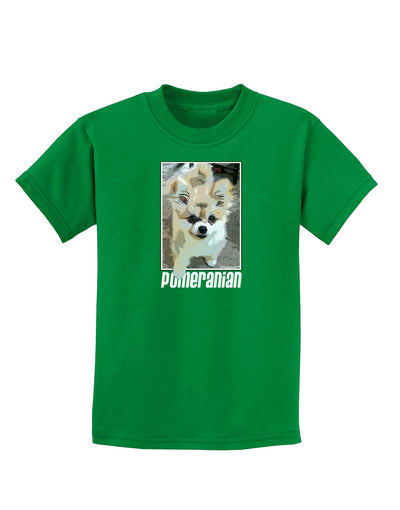 Pomeranian Step Out Childrens Dark T-Shirt by TooLoud-Childrens T-Shirt-TooLoud-Kelly-Green-X-Small-Davson Sales