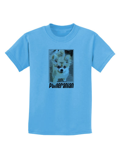 Pomeranian Step Out Childrens T-Shirt by TooLoud-Childrens T-Shirt-TooLoud-Aquatic-Blue-X-Small-Davson Sales