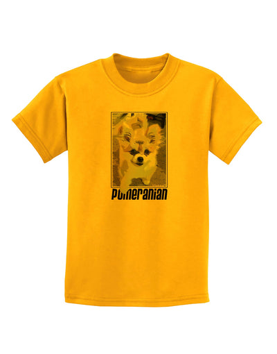 Pomeranian Step Out Childrens T-Shirt by TooLoud-Childrens T-Shirt-TooLoud-Gold-X-Small-Davson Sales