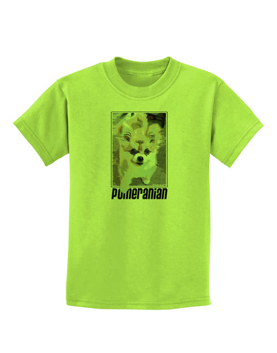 Pomeranian Step Out Childrens T-Shirt by TooLoud-Childrens T-Shirt-TooLoud-Lime-Green-X-Small-Davson Sales