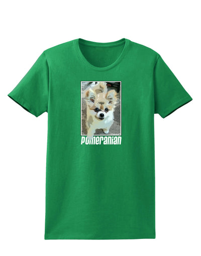 Pomeranian Step Out Womens Dark T-Shirt by TooLoud-Womens T-Shirt-TooLoud-Kelly-Green-X-Small-Davson Sales