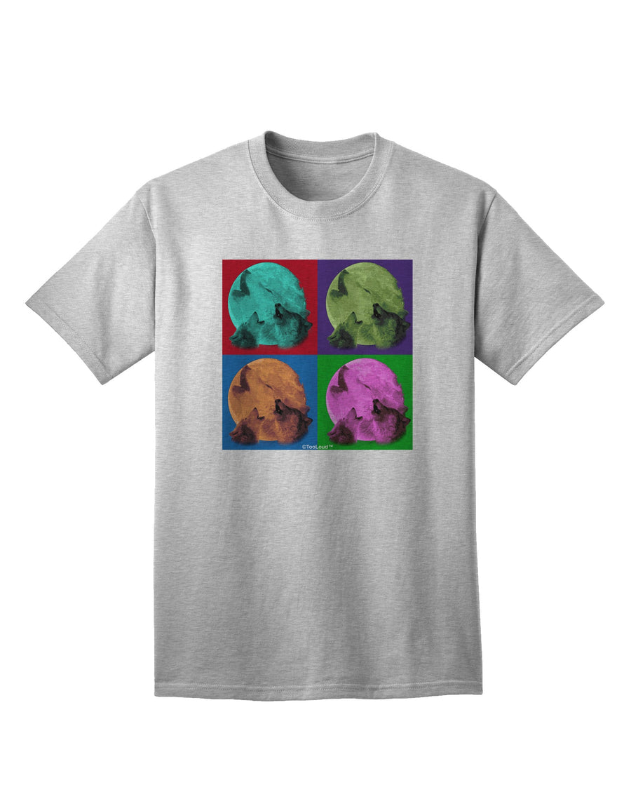 Pop-Art #1 Adult T-Shirt featuring Three Wolves Howling by TooLoud-Mens T-shirts-TooLoud-White-Small-Davson Sales