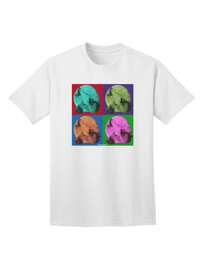 Pop-Art #1 Adult T-Shirt featuring Three Wolves Howling by TooLoud-Mens T-shirts-TooLoud-White-Small-Davson Sales