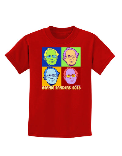 Pop Art Bernie Sanders Childrens Dark T-Shirt-Childrens T-Shirt-TooLoud-Red-X-Small-Davson Sales