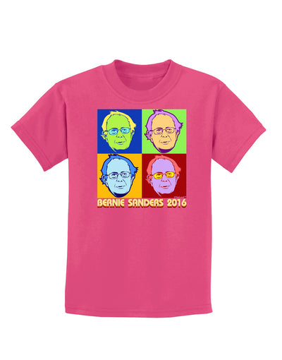 Pop Art Bernie Sanders Childrens Dark T-Shirt-Childrens T-Shirt-TooLoud-Sangria-X-Small-Davson Sales