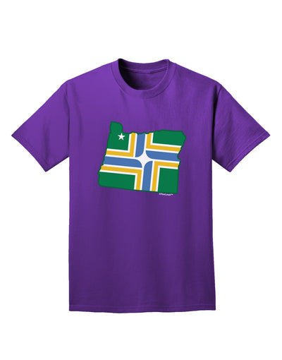 Portland Oregon Flag Adult Dark T-Shirt-Mens T-Shirt-TooLoud-Purple-Small-Davson Sales