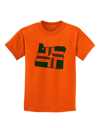 Portland Oregon Flag Childrens T-Shirt-Childrens T-Shirt-TooLoud-Orange-X-Small-Davson Sales