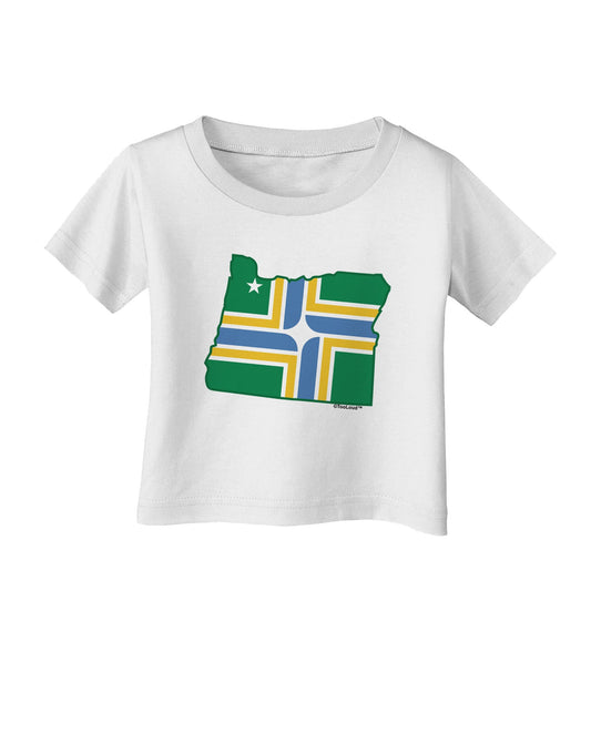 Portland Oregon Flag Infant T-Shirt-Infant T-Shirt-TooLoud-White-06-Months-Davson Sales