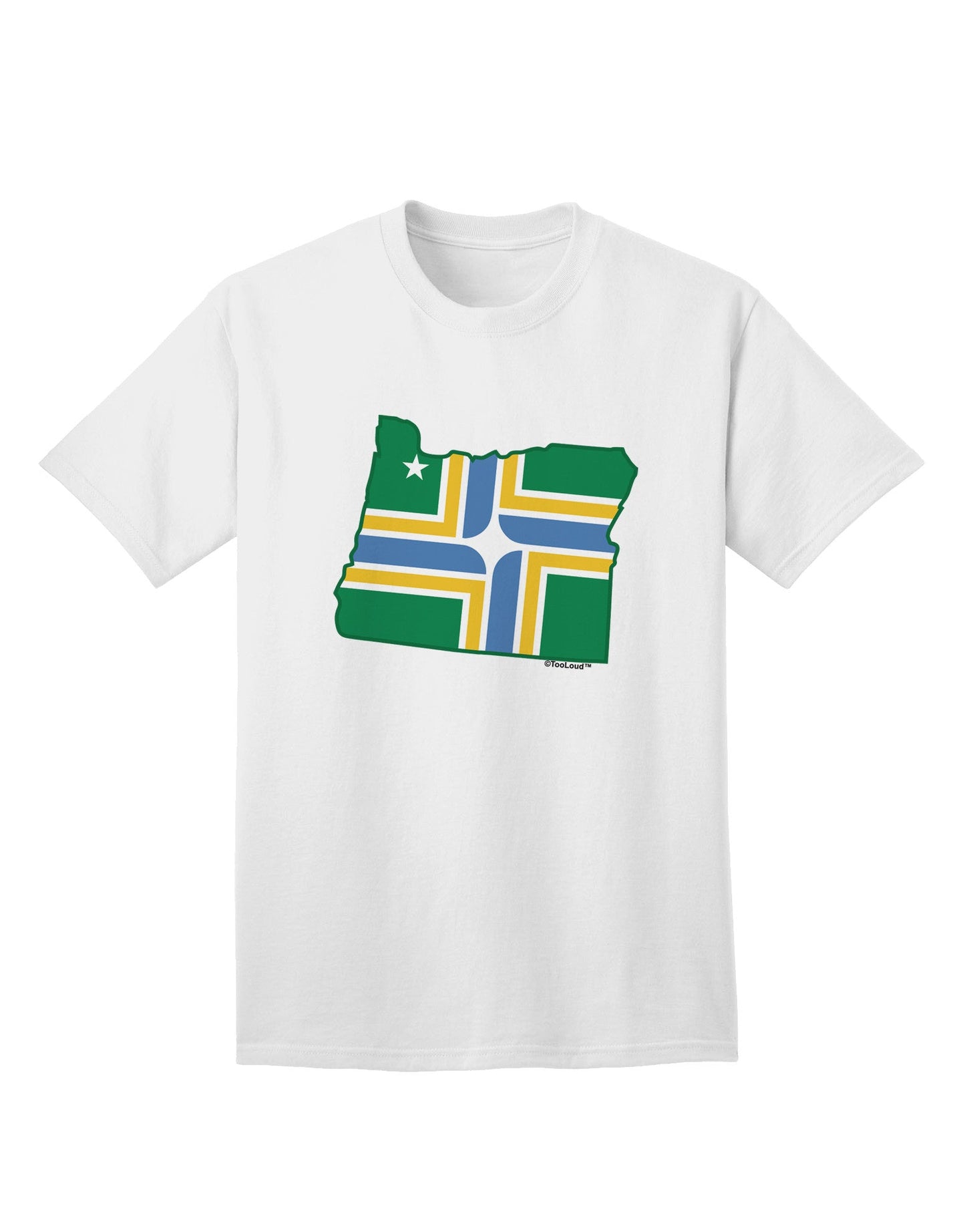 Portland Oregon Flag - Premium Adult T-Shirt Collection-Mens T-shirts-TooLoud-White-Small-Davson Sales