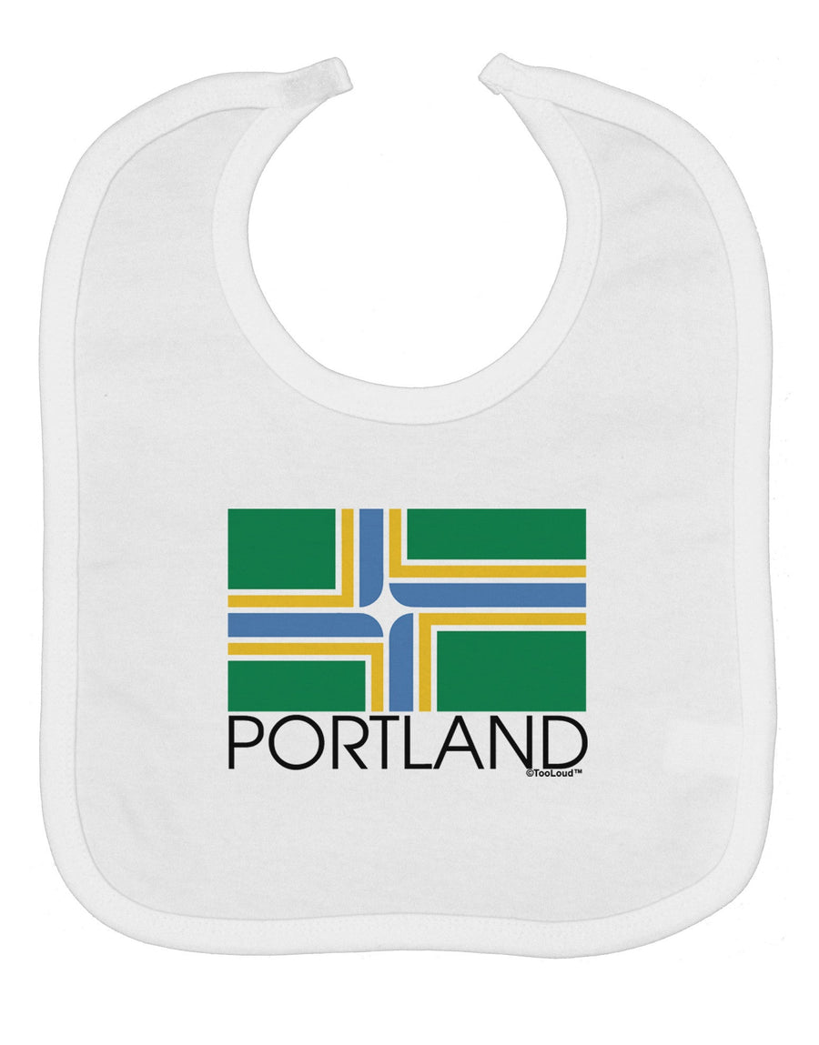 Portland Oregon Flag Text Baby Bib