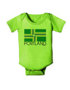 Portland Oregon Flag Text Baby Romper Bodysuit-Baby Romper-TooLoud-Lime-06-Months-Davson Sales