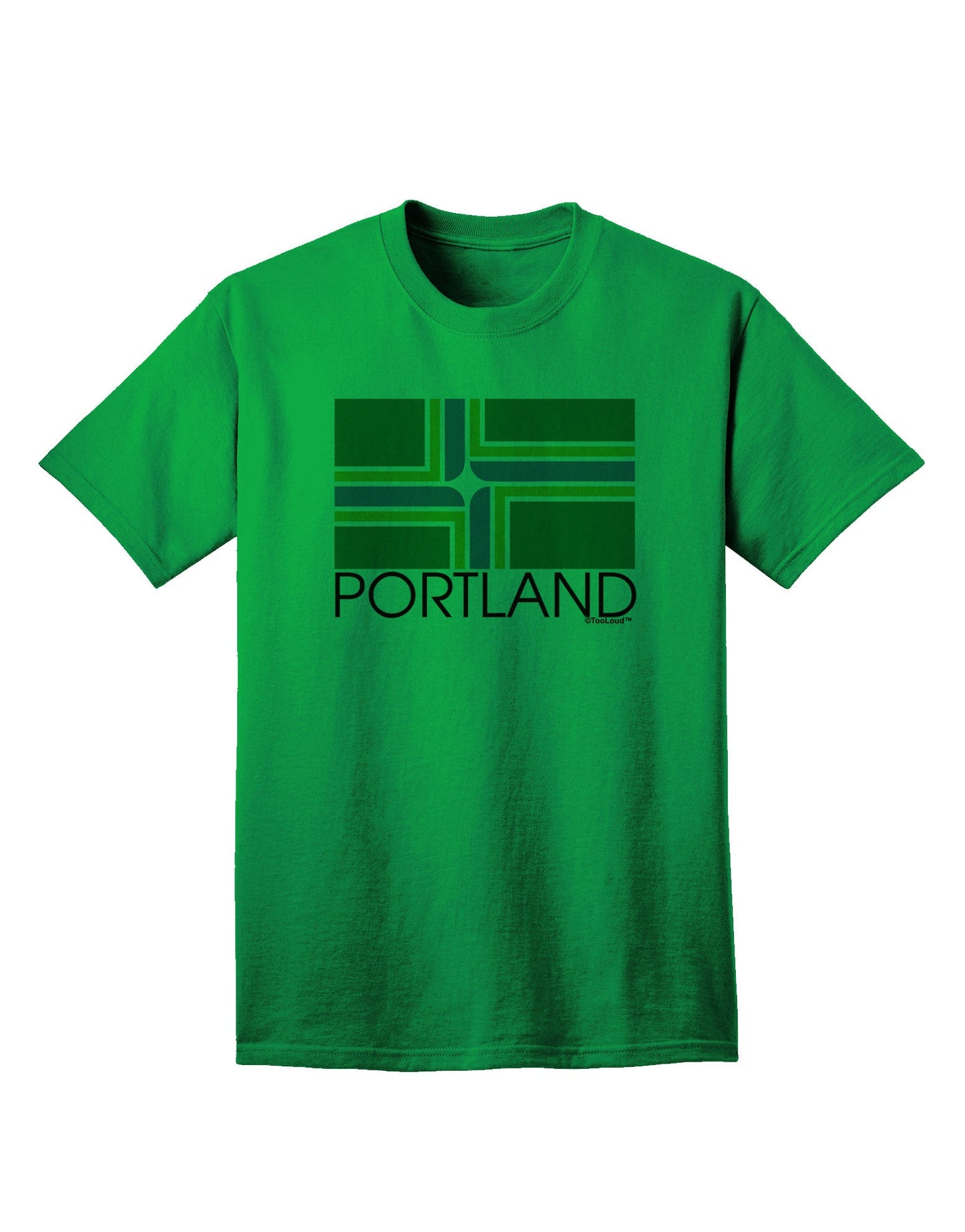 Portland Oregon Flag Text - Premium Adult T-Shirt Collection-Mens T-shirts-TooLoud-Kelly-Green-Small-Davson Sales