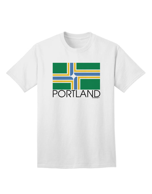 Portland Oregon Flag Text - Premium Adult T-Shirt Collection-Mens T-shirts-TooLoud-White-Small-Davson Sales