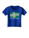 Portland Oregon Flag Text Toddler T-Shirt Dark-Toddler T-Shirt-TooLoud-Royal-Blue-2T-Davson Sales