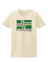 Portland Oregon Flag Text Womens T-Shirt-Womens T-Shirt-TooLoud-Natural-X-Small-Davson Sales