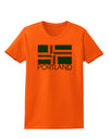 Portland Oregon Flag Text Womens T-Shirt-Womens T-Shirt-TooLoud-Orange-X-Small-Davson Sales