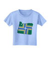 Portland Oregon Flag Toddler T-Shirt-Toddler T-Shirt-TooLoud-Aquatic-Blue-2T-Davson Sales