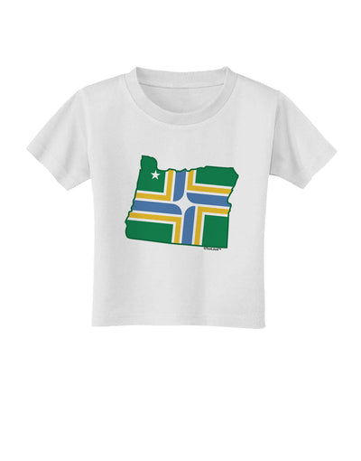 Portland Oregon Flag Toddler T-Shirt-Toddler T-Shirt-TooLoud-White-2T-Davson Sales