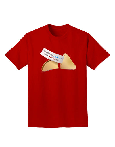 Positive Life - Fortune Cookie Adult Dark T-Shirt-Mens T-Shirt-TooLoud-Red-Small-Davson Sales