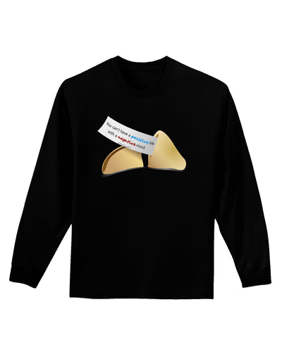 Positive Life - Fortune Cookie Adult Long Sleeve Dark T-Shirt-TooLoud-Black-Small-Davson Sales